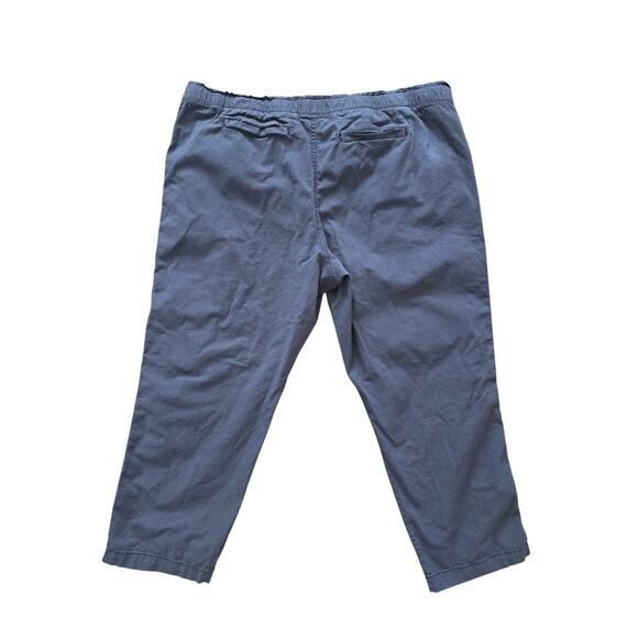 Sonoma Navy Paperbag Waist Capri Pants XXL Stretch Casual Cotton Utility Comfort - Picture 4 of 8